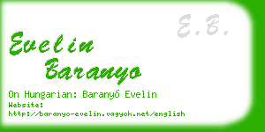 evelin baranyo business card